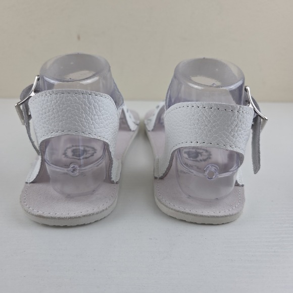 Butterfly Your World White Leather Braided Handmade Strap/Buckle Sandals Sz 7.5W - Picture 8 of 15